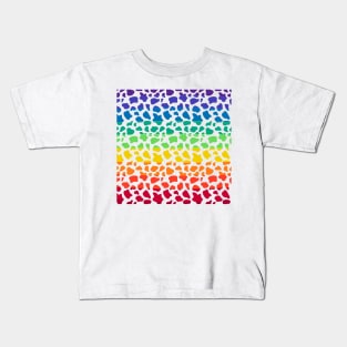 Rainbow Cow Print Kids T-Shirt